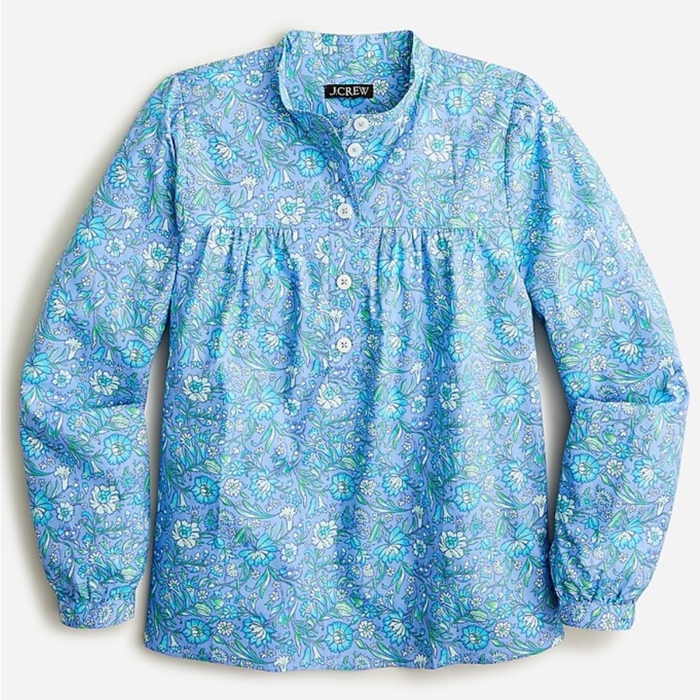 J. Crew Fresco Top in Floral Cotton Poplin - Sz Med, EUC